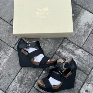 COACH-Leda wedge sandals